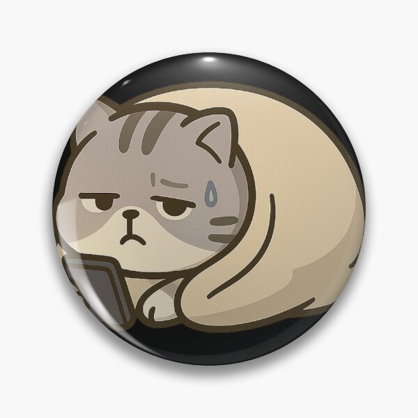 Item preview,  Cat Wrapped in Blanket Scrolling Through Regret Sticker designed and sold by Tripconic.