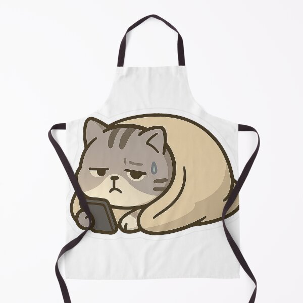 Item preview,  Cat Wrapped in Blanket Scrolling Through Regret Sticker designed and sold by Tripconic.