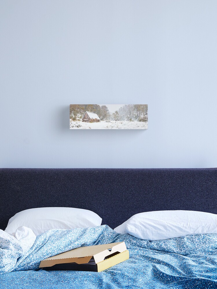 Thumbnail 2 of 3, Canvas Print, Dibbins Hut in Snow, Mount Hotham, Victoria, Australia designed and sold by Chockstone.