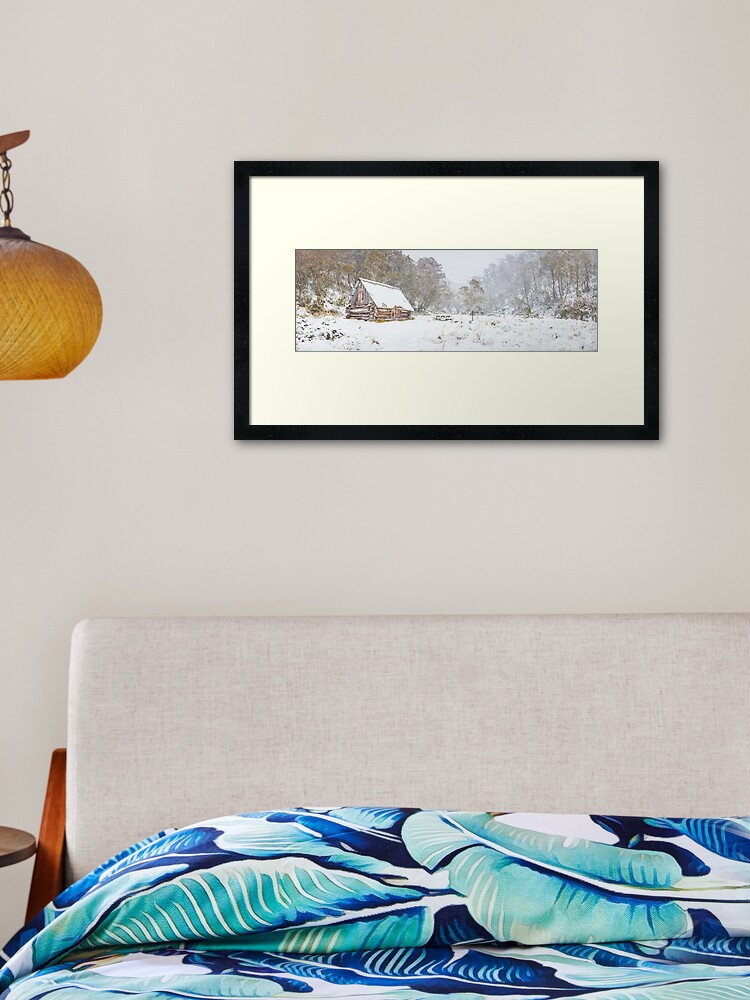 Thumbnail 2 of 7, Framed Art Print, Dibbins Hut in Snow, Mount Hotham, Victoria, Australia designed and sold by Chockstone.