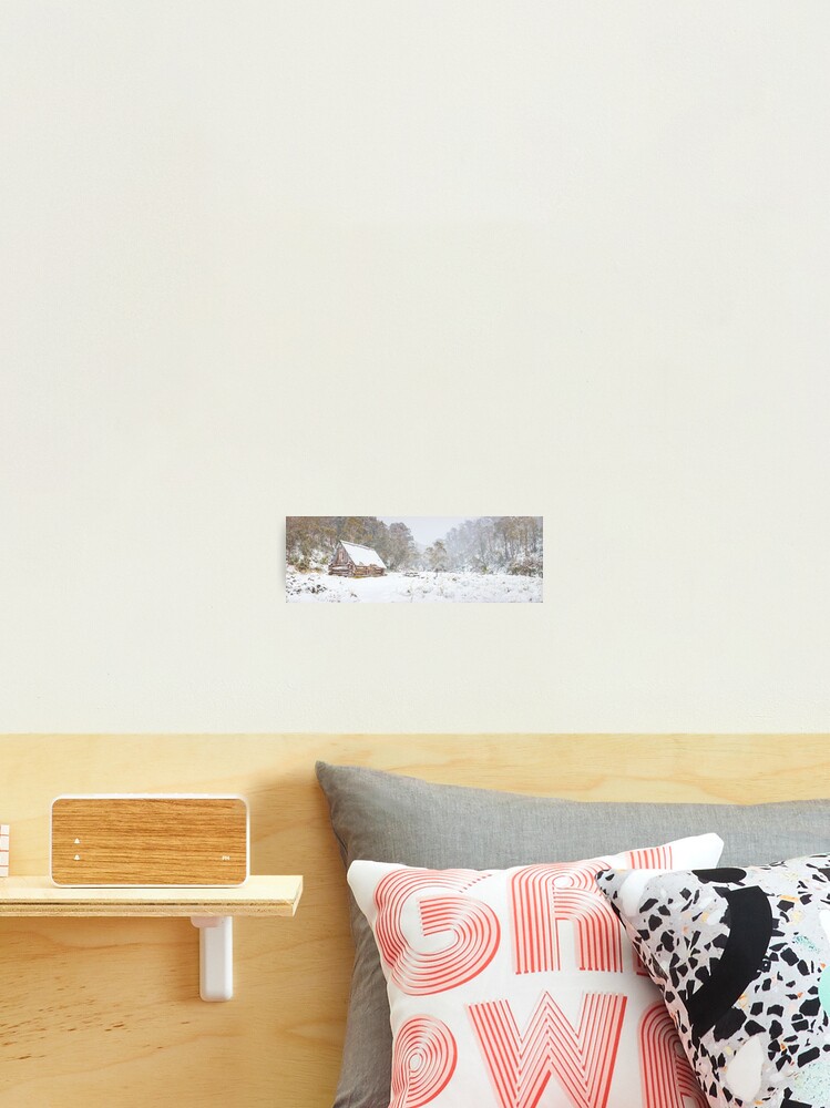 Thumbnail 2 of 3, Photographic Print, Dibbins Hut in Snow, Mount Hotham, Victoria, Australia designed and sold by Chockstone.
