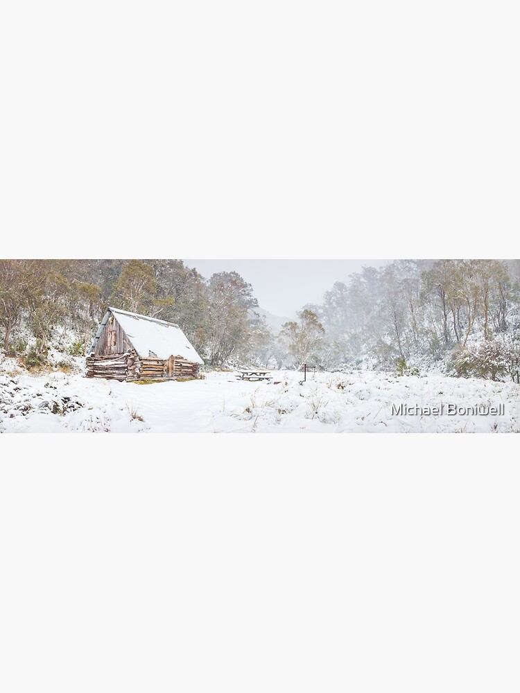 Thumbnail 3 of 3, Poster, Dibbins Hut in Snow, Mount Hotham, Victoria, Australia designed and sold by Chockstone.