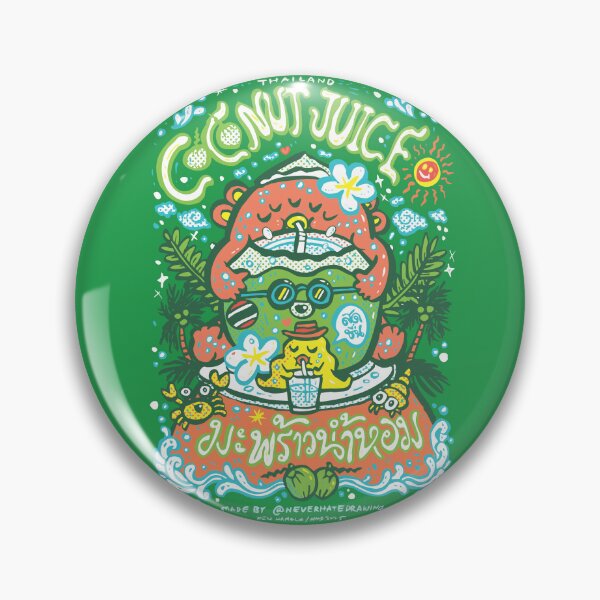 Item preview, The Coconut Juice, Hand drawing, green version designed and sold by Ken Hamala.