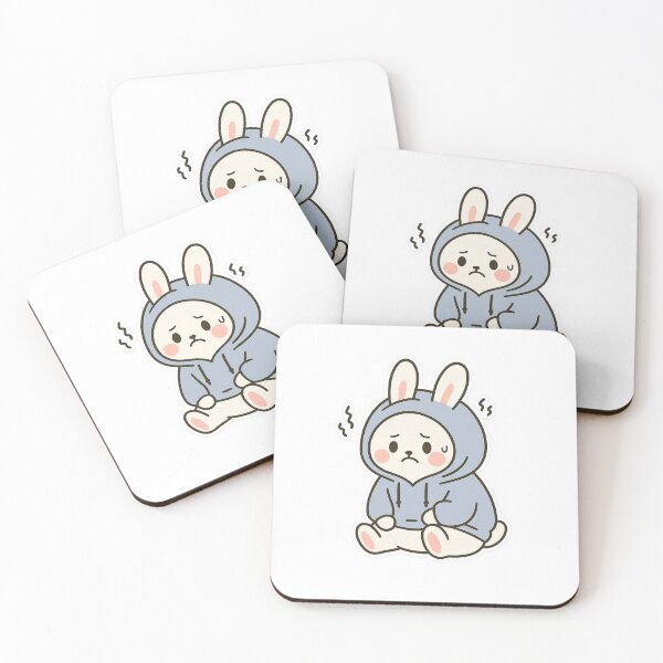 Item preview,  Bunny in Full Panic Mode (Hoodie Edition) Sticker designed and sold by Tripconic.