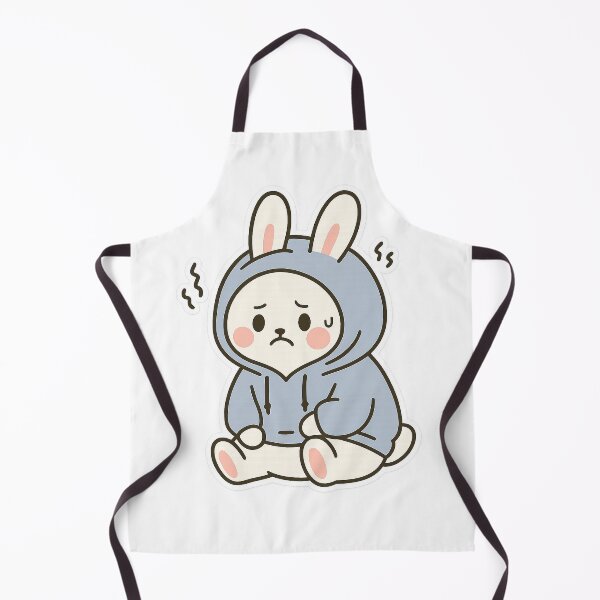 Item preview,  Bunny in Full Panic Mode (Hoodie Edition) Sticker designed and sold by Tripconic.