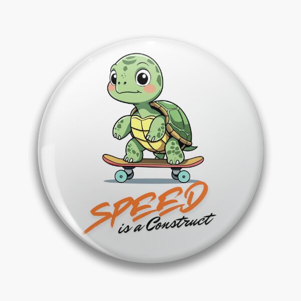 Item preview, Speed is a Construct – Lazy Turtle Meme Sticker in Kawaii Style designed and sold by modishwelt.