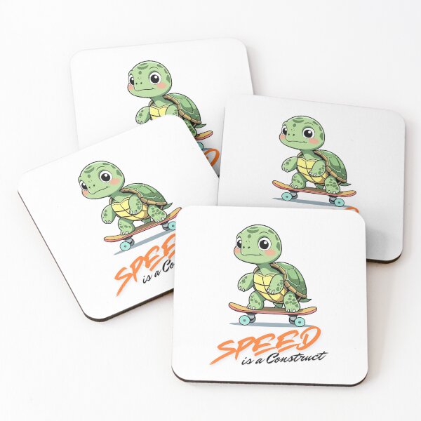Item preview, Speed is a Construct – Lazy Turtle Meme Sticker in Kawaii Style designed and sold by modishwelt.
