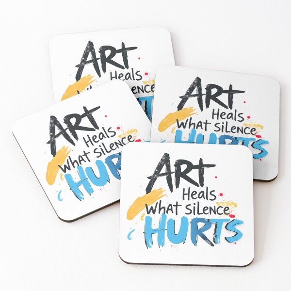 Item preview, Art Heals What Silence Hurts 2  – Emotional Art Quote Typography for Artists & Empaths designed and sold by Ryldra-Art.