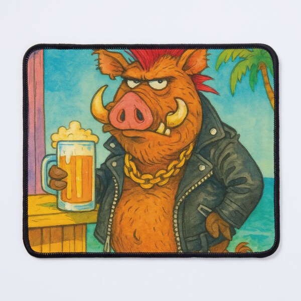 Item preview, funny pig, cool punk designed and sold by Mauswohn.