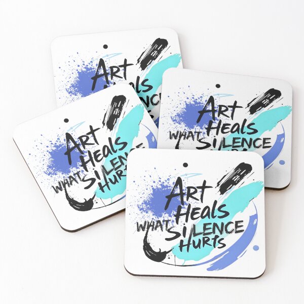 Item preview,  Art Heals What Silence Hurts 3  – Emotional Art Quote Typography for Artists & Empaths designed and sold by Ryldra-Art.