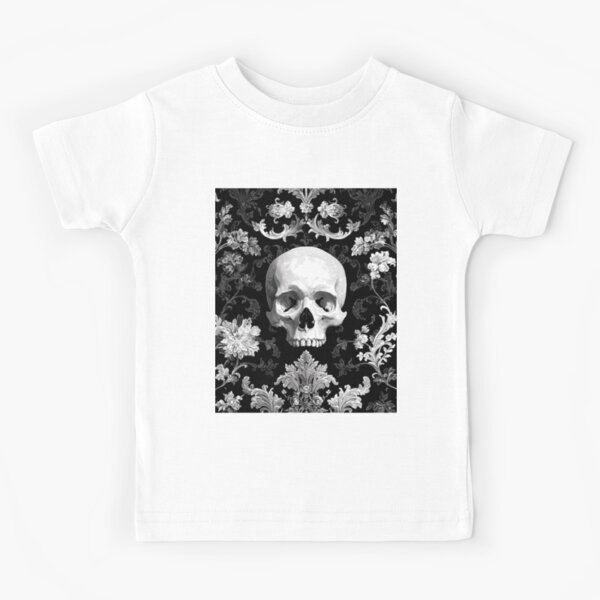 Item preview, Vintage Skull Damask Floral Gothic Branches Pattern designed and sold by GrinGalore.