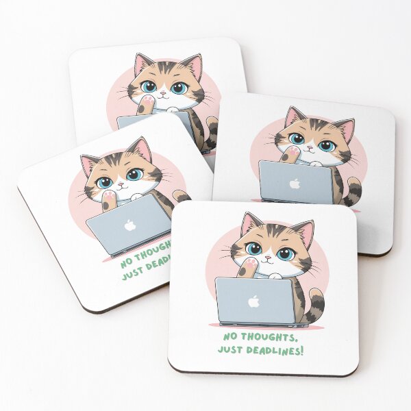 Item preview, No Thoughts, Just Deadlines – Exhausted Animal Meme Sticker designed and sold by modishwelt.