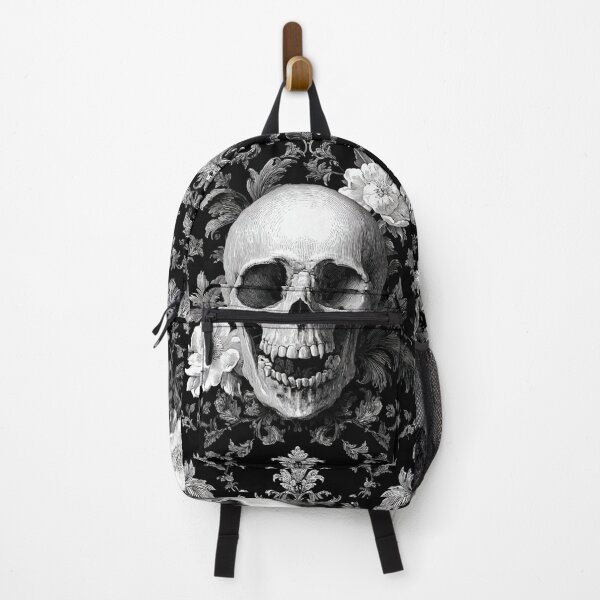 Item preview, Vintage Open Mouth Skull Damask Floral Gothic Pattern designed and sold by GrinGalore.