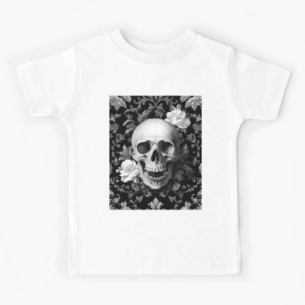 Item preview, Vintage Open Mouth Skull Damask Floral Gothic Pattern designed and sold by GrinGalore.