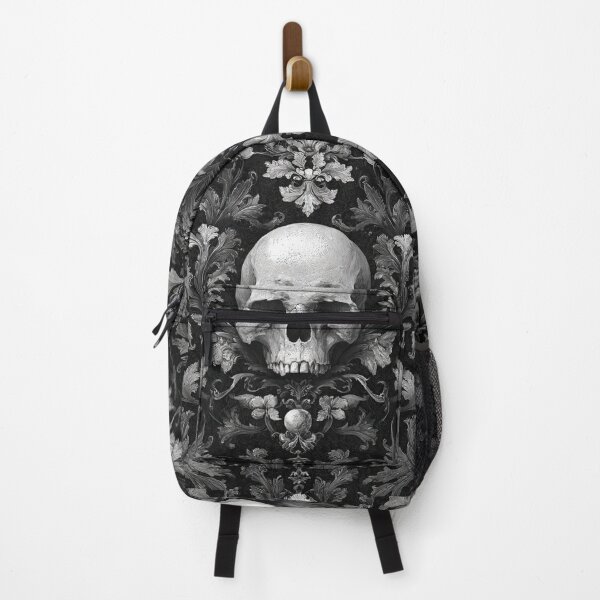 Item preview, Skull Damask Floral Gothic Branches Pattern designed and sold by GrinGalore.