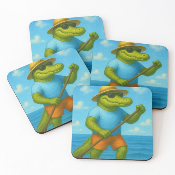 Item preview, Cool Croc Paddle Boarding  designed and sold by Animalistics.