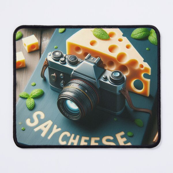 Item preview, Smiles & Slices – Cartoon Cheese Taking Photos designed and sold by ashokreddy343.