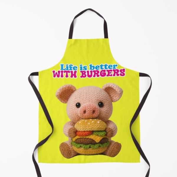 Item preview, Funny pig eating delicious hamburger designed and sold by Mauswohn.