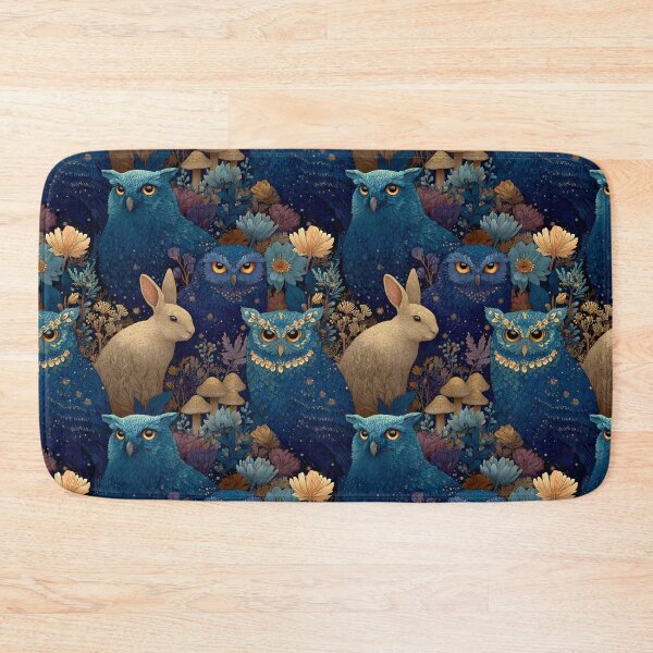 Item preview,  Floral-crowned owls in enchanting forest designed and sold by nunububu@bkk.