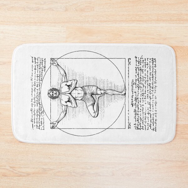 Item preview, Yoga Vitruvian Man Leonardo Da Vinci Vrikshasana Namaste Zen designed and sold by GrandeDuc.