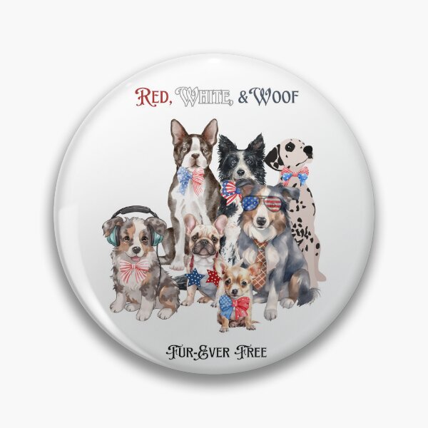 Item preview, Red, white, and woof. Happy 4th of July. designed and sold by InkVolt.