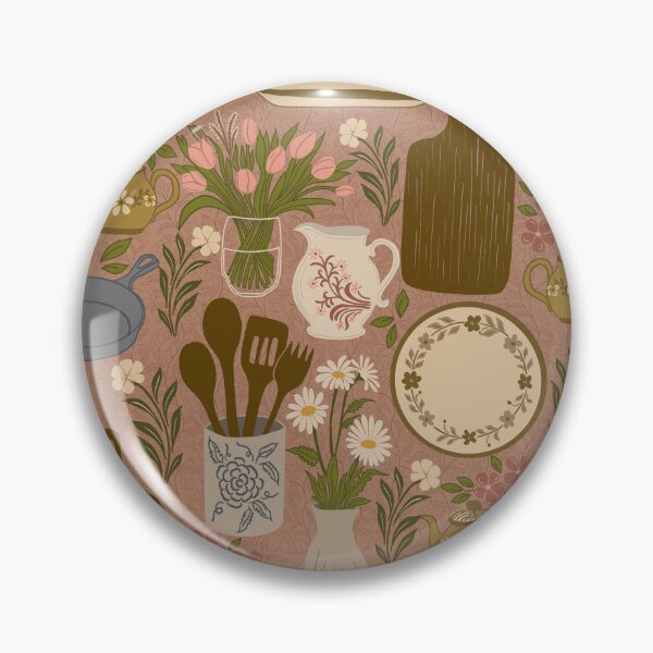Item preview, Vintage Cottagecore Kitchen Floral Pattern with Rustic Charm designed and sold by DColourMuse.