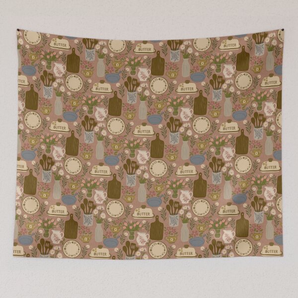 Item preview, Vintage Cottagecore Kitchen Floral Pattern with Rustic Charm designed and sold by DColourMuse.