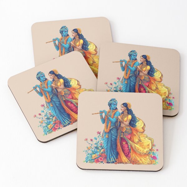 Item preview, Krishna & Radha - Eternal Love Divine designed and sold by Myra365Art.