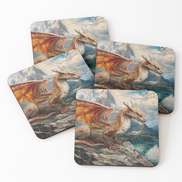 Item preview, Golden Dragon In The Mountains designed and sold by GrinGalore.