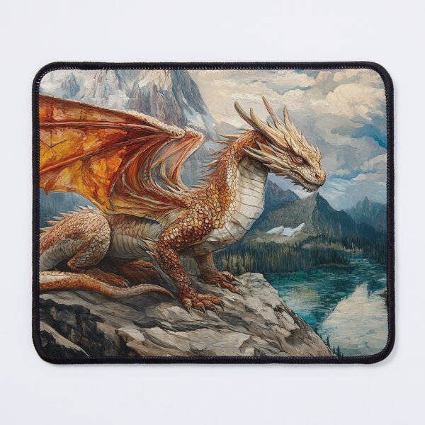 Item preview, Golden Dragon In The Mountains designed and sold by GrinGalore.