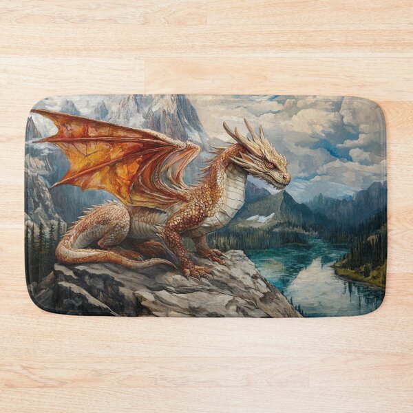 Item preview, Golden Dragon In The Mountains designed and sold by GrinGalore.