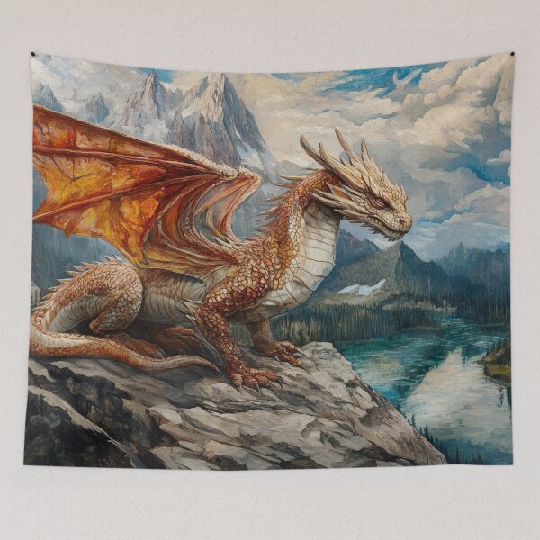 Item preview, Golden Dragon In The Mountains designed and sold by GrinGalore.