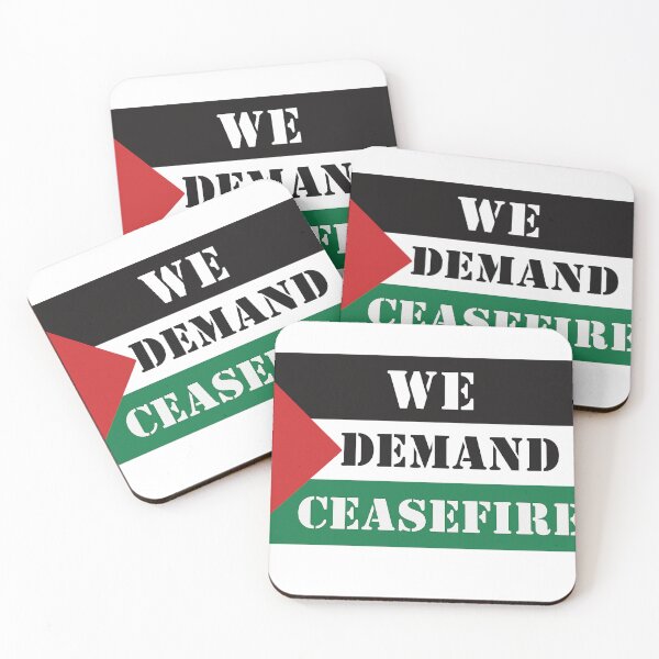 Item preview, We Demand Ceasefire, Free Palestine with Flag designed and sold by HamdPrint ⭐⭐⭐⭐⭐.