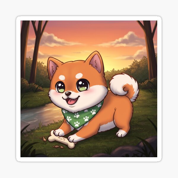 Item preview, Shiba Puppy at Sunset – Mismatched Sock Collection designed and sold by  FluffyForest.