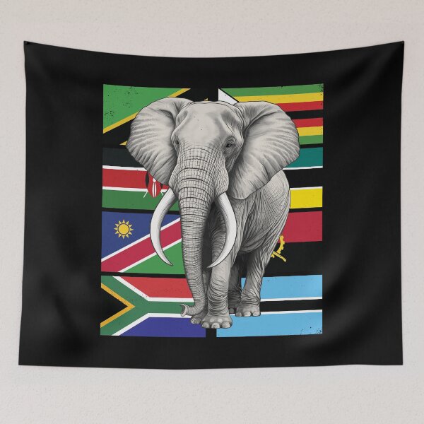 Item preview, African elephant designed and sold by NicGrayGraphic.