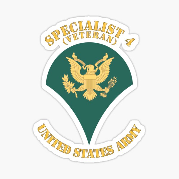 Item preview, Army - Enlisted - SPC 4 - Specialist 4  - Std - Veteran X 300 designed and sold by Military Insignia Products.