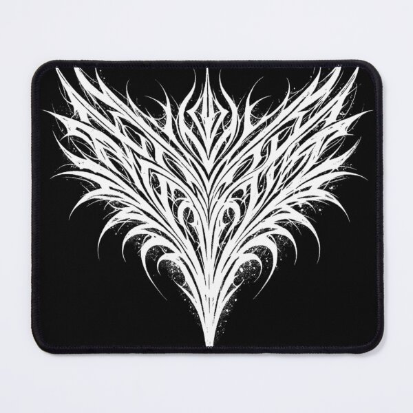 Item preview, Symmetrical Flame Heart – Abstract Black Metal Logo Style designed and sold by Elfonso.