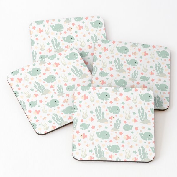 Item preview, Children's marine motif - whale and fish on a white background designed and sold by AtlMaddynette.