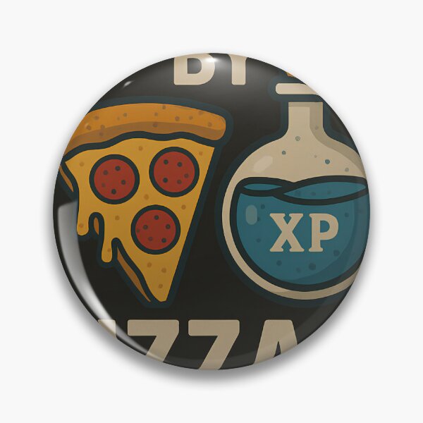 Artikelvorschau, Angetrieben von Pizza und XP entworfen und verkauft von Fullclip Gaming.