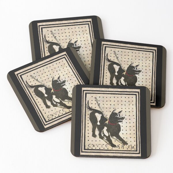 Item preview, Beware of dog ( Pompeii dog mosaic ) designed and sold by LisetteBaron.