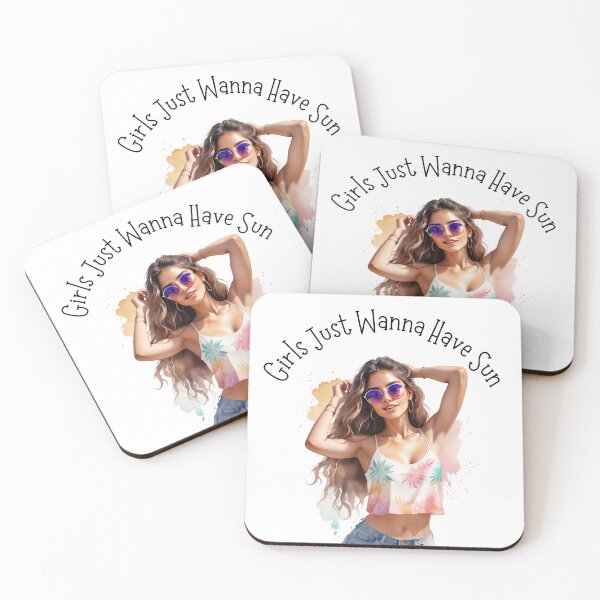 Item preview, Girls Just Want to Have Sun – Cute Summer Brunette Graphic Tee designed and sold by SirensSageStone.