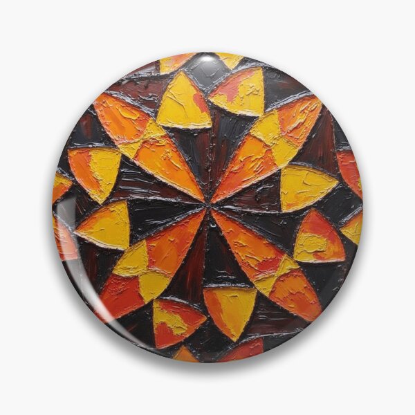 Item preview, Fire Glow Patchwork Block – Fire Glow Geometry designed and sold by Wordsmith-Cafe.