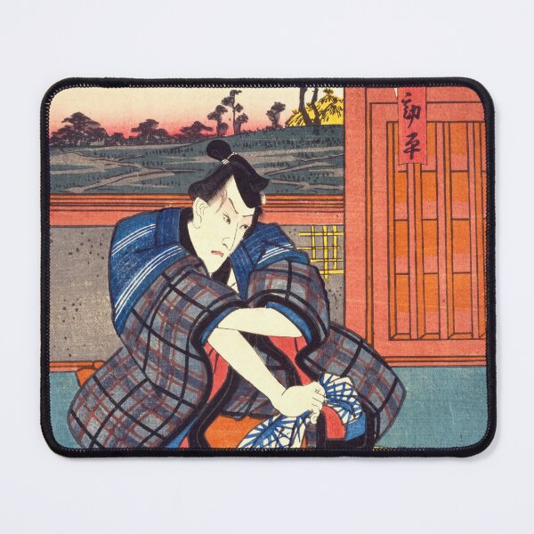 Item preview, Kabuki Theater Scene – Japanese Ukiyo-e Art Print "Hayano Kanbe with Katana" designed and sold by Ukiyoe Spirit.