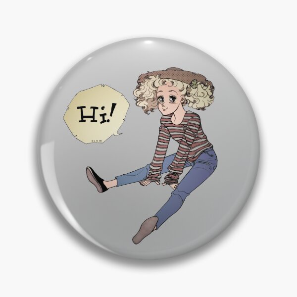 Item preview, Retro Manga Girl with Curly Hair  designed and sold by CuteCartoon.
