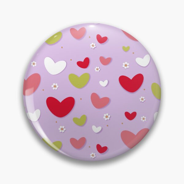Item preview, Spring summer hearts and flowers pattern designed and sold by expresivedesign.