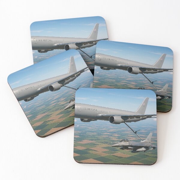 Item preview, KC-46 Pegasus Refueling F-16 Over Farmland designed and sold by Skyframe Aviation.