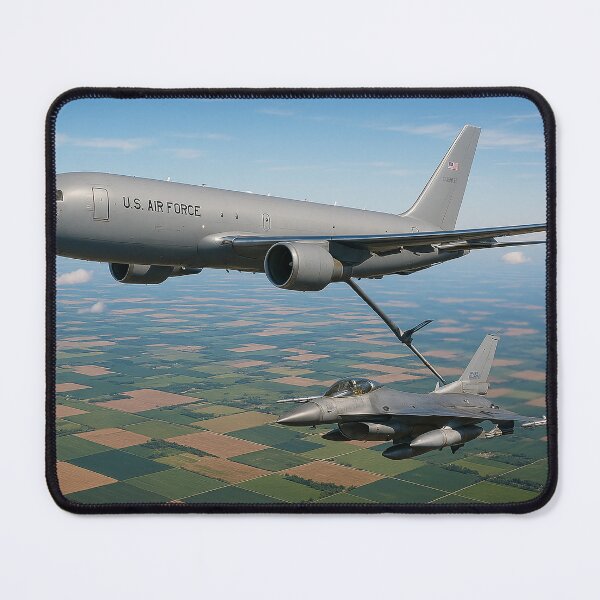 Item preview, KC-46 Pegasus Refueling F-16 Over Farmland designed and sold by Skyframe Aviation.
