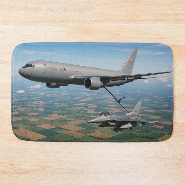 Item preview, KC-46 Pegasus Refueling F-16 Over Farmland designed and sold by Skyframe Aviation.