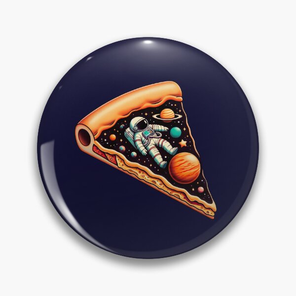 Item preview, Stylized Slice of Cosmic Pizza with Floating Astronaut in Space-Themed Cartoon Design – Vibrant Graphic Art Featuring Planets, Stars, and Surreal Food in a Whimsical, Flat Perspective designed and sold by ArteeInnovation.