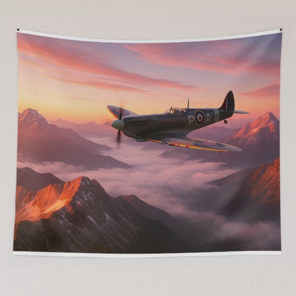 Item preview, Spitfire Over Peaks BBMF designed and sold by Skyframe Aviation.